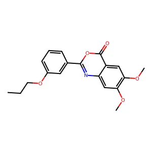 6,7-Dimethoxy-2-(3-propoxyphenyl)-4H-3,1-benzoxazin-4-one structure