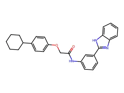 N-(3-(1H-Benzimidazol-2-yl)phenyl)-2-(4-cyclohexylphenoxy)acetamide structure