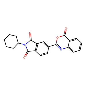 2-Cyclohexyl-5-(4-oxo-4H-3,1-benzoxazin-2-yl)-1H-isoindole-1,3(2H)-dione structure