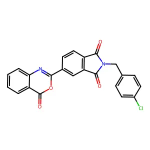 2-[(4-Chlorophenyl)methyl]-5-(4-oxo-3,1-benzoxazin-2-yl)isoindole-1,3-dione structure