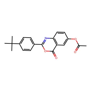 2-(4-tert-Butylphenyl)-4-oxo-4H-3,1-benzoxazin-6-yl acetate structure