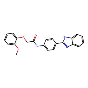 N-[4-(1H-benzimidazol-2-yl)phenyl]-2-(2-methoxyphenoxy)acetamide structure