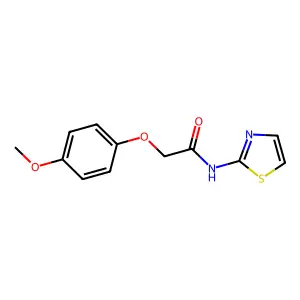 2-(4-methoxyphenoxy)-N-(1,3-thiazol-2-yl)acetamide structure