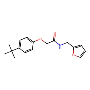 2-(4-tert-butylphenoxy)-N-(furan-2-ylmethyl)acetamide structure