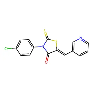 3-(4-Chlorophenyl)-5-(3-pyridylmethylene)-2-thioxo-1,3-thiazolidin-4-one structure