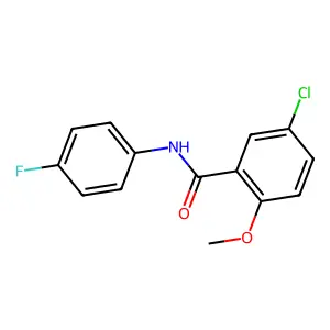 5-chloro-N-(4-fluorophenyl)-2-methoxybenzamide structure