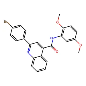 2-(4-bromophenyl)-N-(2,5-dimethoxyphenyl)-4-quinolinecarboxamide structure