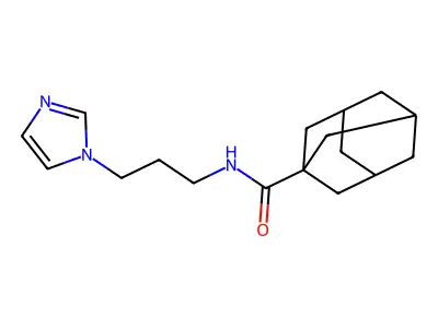 N-(3-imidazol-1-ylpropyl)adamantane-1-carboxamide structure