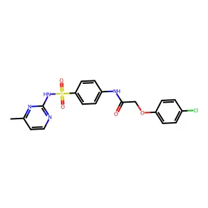 2-(4-chlorophenoxy)-N-{4-[(4-methylpyrimidin-2-yl)sulfamoyl]phenyl}acetamide structure