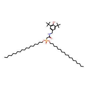 N-[(3,5-ditert-butyl-4-hydroxyphenyl)methyl]-2-dioctadecoxyphosphorylacetamide structure