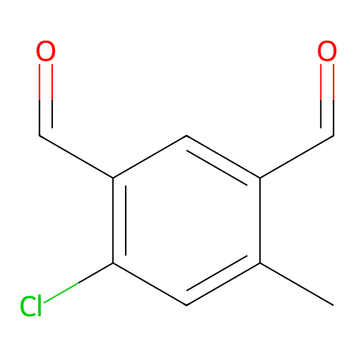 4-Chloro-6-methylbenzene-1,3-dicarbaldehyde structure