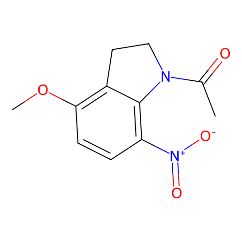 1-Acetyl-4-methoxy-7-nitroindoline structure
