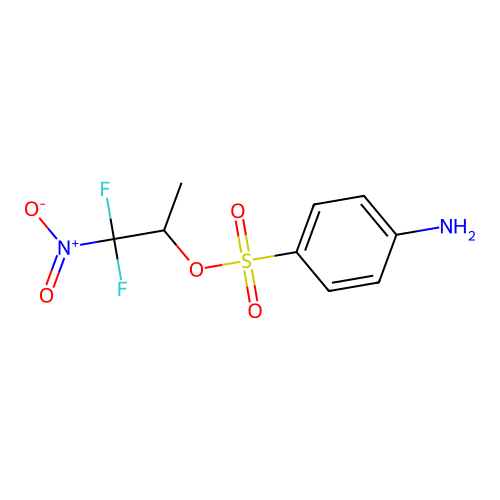 1,1-Difluoro-1-nitropropan-2-yl 4-aminobenzenesulfonate structure