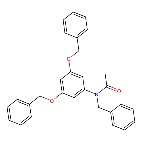 N-benzyl-N-(3,5-bis(benzyloxy)phenyl)acetamide structure