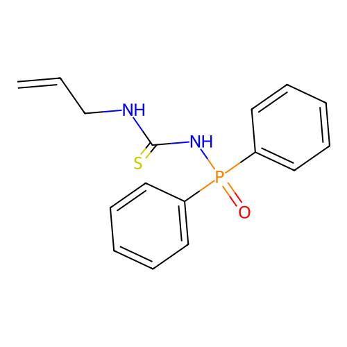 P,P-diphenyl-N-(prop-2-en-1-ylcarbamothioyl)phosphinic amide structure