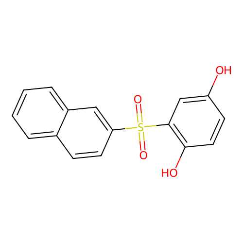 2-(Naphthalen-2-ylsulfonyl)benzene-1,4-diol structure