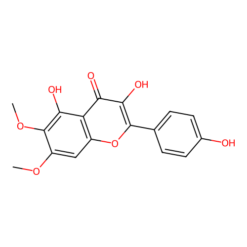 3,5,4'-Trihydroxy-6,7-dimethoxyflavone structure