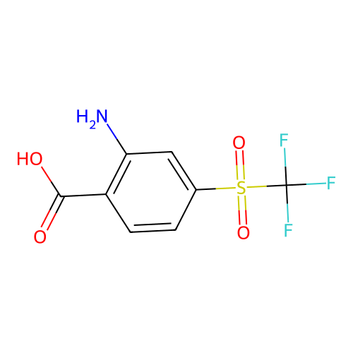 2-Amino-4-[(trifluoromethyl)sulfonyl]benzoic acid structure