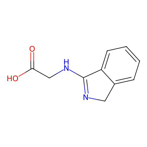 2-((1H-isoindol-3-yl)amino)acetic acid structure