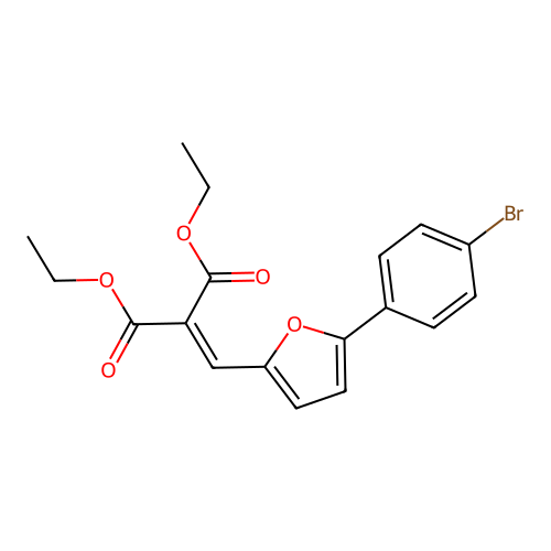 Diethyl {[5-(4-bromophenyl)furan-2-yl]methylidene}propanedioate structure