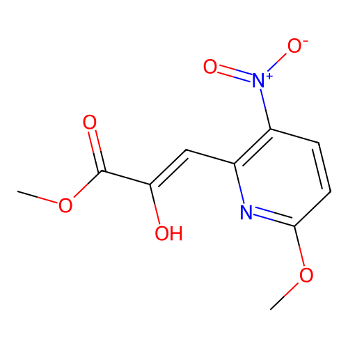 Methyl 2-hydroxy-3-(6-methoxy-3-nitropyridin-2-yl)prop-2-enoate structure