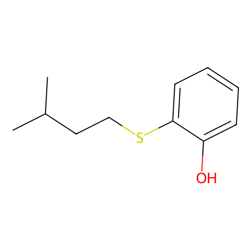 Phenol, o-(isopentylthio)- structure