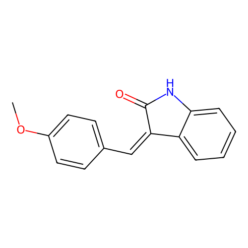 (3Z)-3-[(4-methoxyphenyl)methylidene]-1H-indol-2-one structure