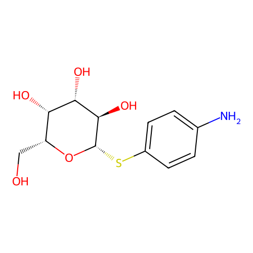 (2S,3R,4S,5R,6R)-2-(4-aminophenyl)sulfanyl-6-(hydroxymethyl)oxane-3,4,5-triol structure