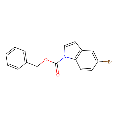 1H-Indole-1-carboxylic acid, 5-bromo-, phenylmethyl ester structure