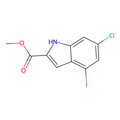 Methyl 6-chloro-4-iodo-1H-indole-2-carboxylate structure