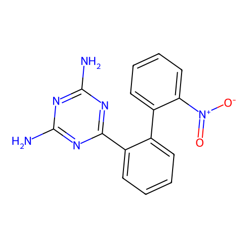 s-Triazine, 2,4-diamino-6-(2'-nitro-2-biphenylyl)- structure