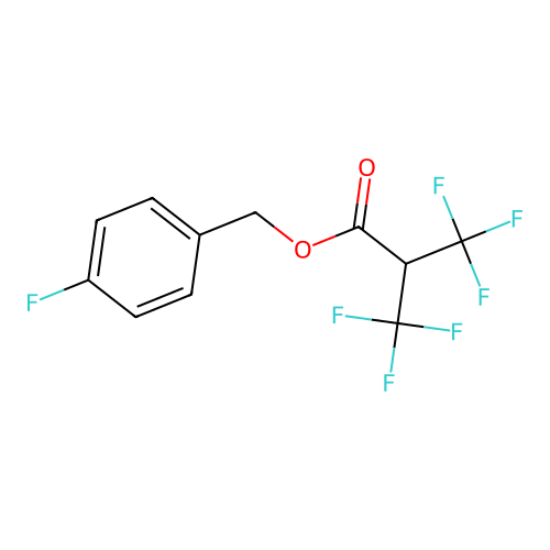 (4-Fluorophenyl)methyl 3,3,3-trifluoro-2-(trifluoromethyl)propanoate structure