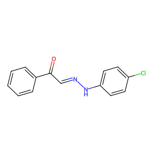 (2E)-2-[(4-chlorophenyl)hydrazinylidene]-1-phenylethanone structure