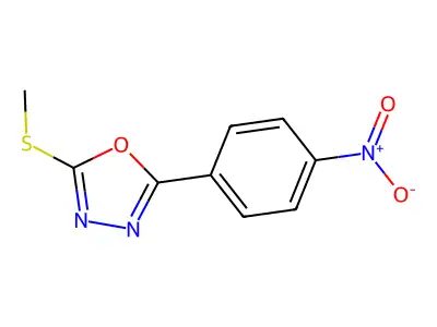 2-(Methylthio)-5-(4-nitrophenyl)-1,3,4-oxadiazole structure