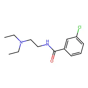 3-chloro-N-[2-(diethylamino)ethyl]benzamide structure