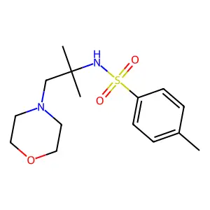 4-methyl-N-(2-methyl-1-morpholin-4-ylpropan-2-yl)benzenesulfonamide structure