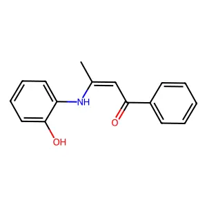 1-Phenyl-3-(2-hydroxyphenylamino)-2-buten-1-one structure