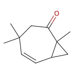 1,4,4-Trimethylbicyclo[5.1.0]oct-5-en-2-one structure