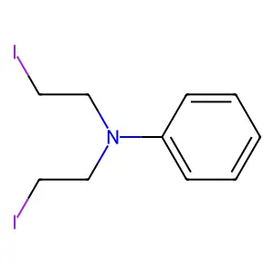 Aniline, N,N-bis(2-iodoethyl)- structure