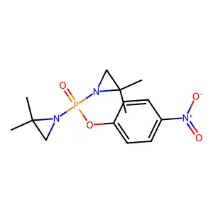 4-Nitrophenyl bis[(2,2-dimethylaziridin-1-yl)]phosphinate structure