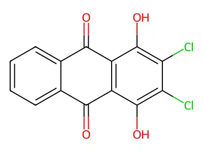 2,3-Dichloro-1,4-dihydroxyanthracene-9,10-dione structure