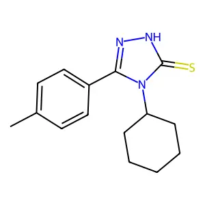 4-cyclohexyl-3-(p-tolyl)-1H-1,2,4-triazole-5(4H)-thione structure