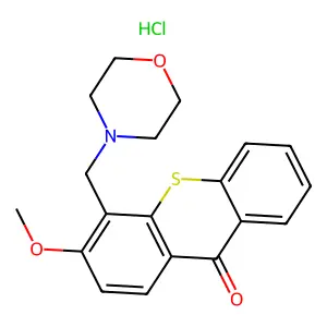 9-Thioxanthenone, 3-methoxy-4-morpholinomethyl-, hydrochloride structure