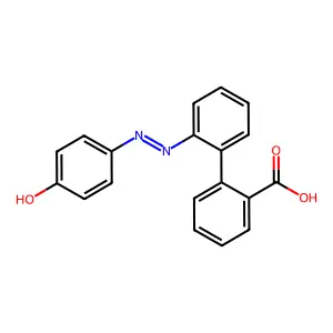 2-[[(4-Hydroxyphenyl)azo]phenyl]benzoic acid structure