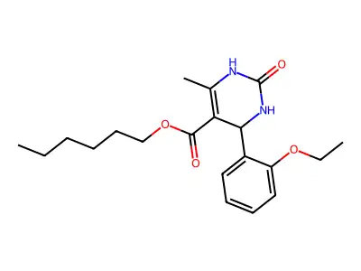 hexyl 4-(2-ethoxyphenyl)-6-methyl-2-oxo-1,2,3,4-tetrahydropyrimidine-5-carboxylate structure