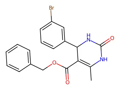 benzyl 4-(3-bromophenyl)-6-methyl-2-oxo-1,2,3,4-tetrahydropyrimidine-5-carboxylate structure