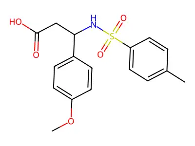 (3S)-3-(4-methoxyphenyl)-3-[(4-methylphenyl)sulfonylamino]propanoic acid structure