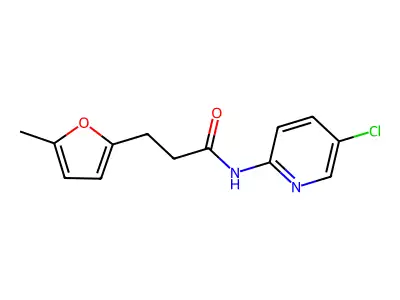 N-(5-chloropyridin-2-yl)-3-(5-methylfuran-2-yl)propanamide structure