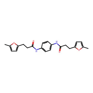 N,N'-1,4-Phenylenebis[3-(5-methyl-2-furyl)propanamide] structure