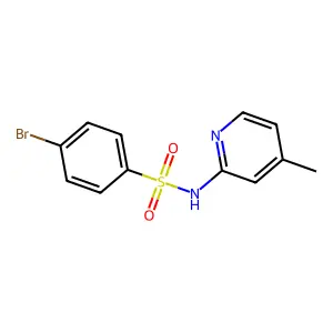 4-bromo-N-(4-methylpyridin-2-yl)benzenesulfonamide structure
